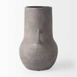 Brown - Gray Double Ear Ceramic Vase