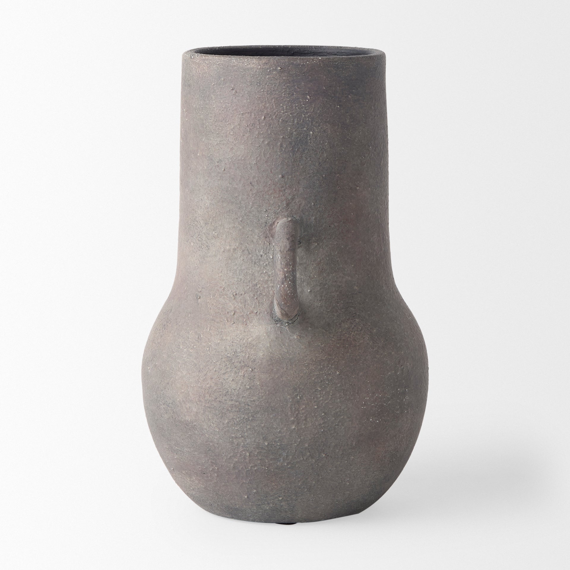 Brown - Gray Double Ear Ceramic Vase