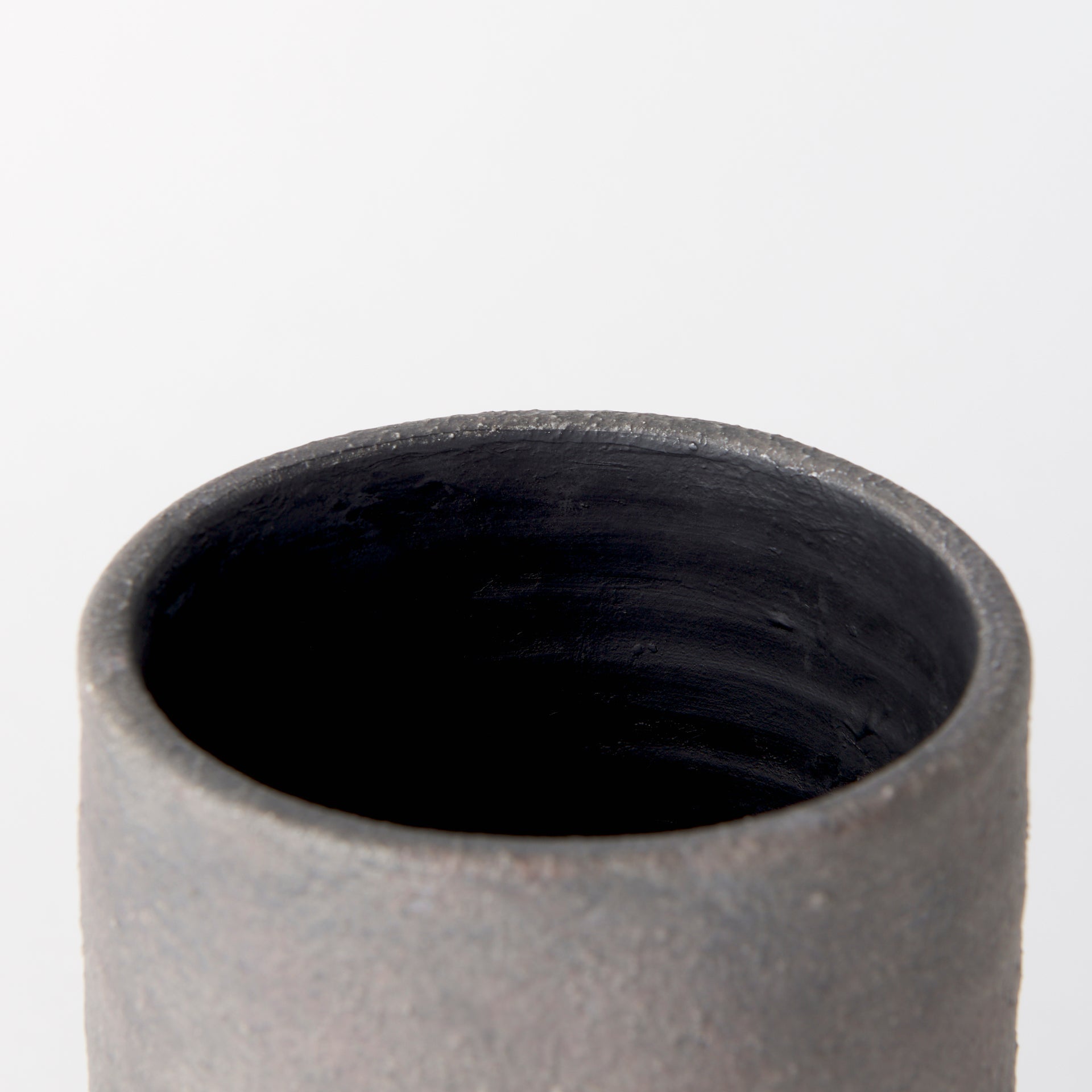 Brown - Gray Double Ear Ceramic Vase