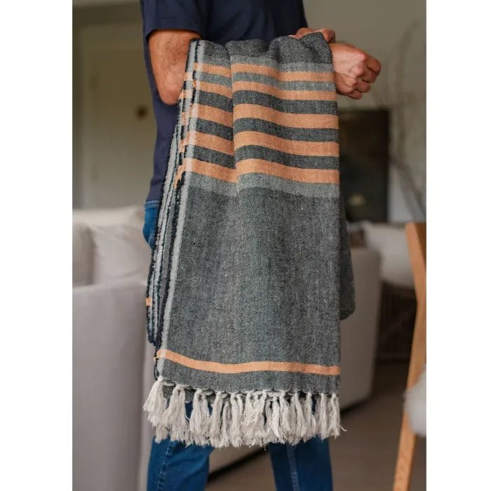 Bruno Oversized Throw White Cliff Studio Throw Blankets