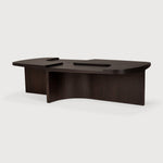 Brutalist coffee table - varnished mahogany - rose brown - rectangular White Cliff Studio COFFEE TABLE