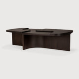 Brutalist coffee table - varnished mahogany - rose brown - rectangular White Cliff Studio COFFEE TABLE