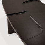 Brutalist coffee table - varnished mahogany - rose brown - rectangular White Cliff Studio COFFEE TABLE