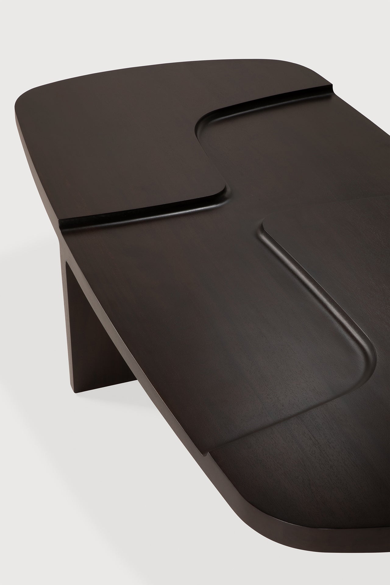 Brutalist coffee table - varnished mahogany - rose brown - rectangular White Cliff Studio COFFEE TABLE