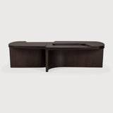 Brutalist coffee table - varnished mahogany - rose brown - rectangular White Cliff Studio COFFEE TABLE