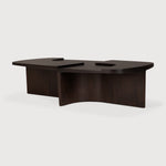 Brutalist coffee table - varnished mahogany - rose brown - rectangular White Cliff Studio COFFEE TABLE