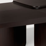 Brutalist coffee table - varnished mahogany - rose brown - rectangular White Cliff Studio COFFEE TABLE