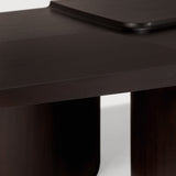 Brutalist coffee table - varnished mahogany - rose brown - rectangular White Cliff Studio COFFEE TABLE