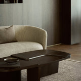 Brutalist coffee table - varnished mahogany - rose brown - rectangular White Cliff Studio COFFEE TABLE