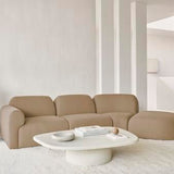 Brutalist coffee table - varnished mahogany - rose brown - rectangular White Cliff Studio COFFEE TABLE