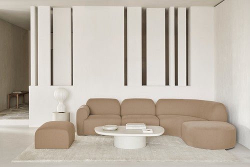 Brutalist coffee table - varnished mahogany - rose brown - rectangular White Cliff Studio COFFEE TABLE