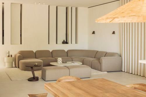Brutalist coffee table - varnished mahogany - rose brown - rectangular White Cliff Studio COFFEE TABLE