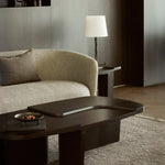 Brutalist coffee table - varnished mahogany - rose brown - rectangular White Cliff Studio COFFEE TABLE