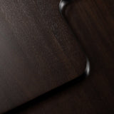 Brutalist side table - varnished mahogany - rose brown - rectangular White Cliff Studio Side Table