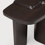 Brutalist side table - varnished mahogany - rose brown - rectangular White Cliff Studio Side Table