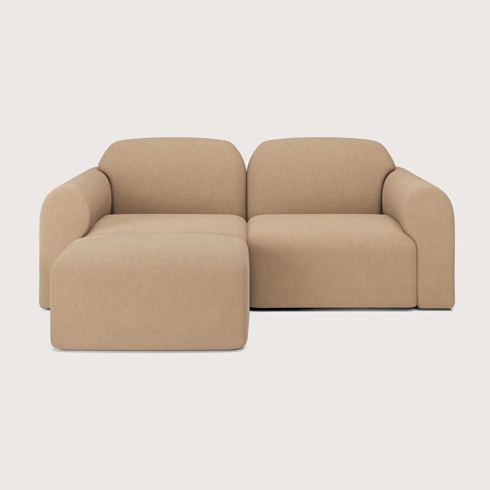 Bulky 2 - Seat Sectional with Footstool White Cliff Studio Modular Sofas