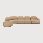 Bulky Corner Sofa with Semi - Circle White Cliff Studio Modular Sofas