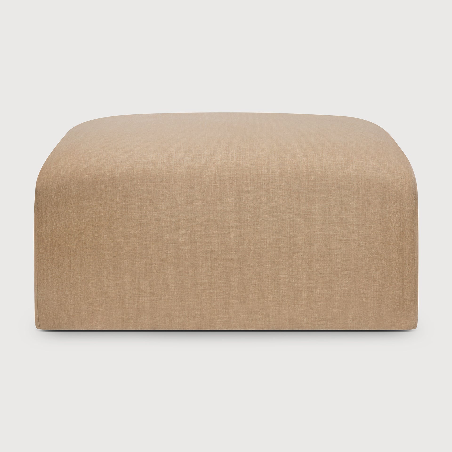 Bulky footstool - Light Sepia fabric White Cliff Studio Ottoman