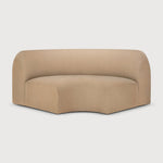 Bulky modular sofa - Light Sepia fabric - 90° round corner White Cliff Studio Sofa