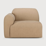 Bulky modular sofa - Light Sepia fabric - end seater with R arm White Cliff Studio Sofa