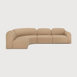 Bulky Round Corner Sectional White Cliff Studio Modular Sofas