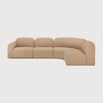 Bulky Round Corner Sectional White Cliff Studio Modular Sofas