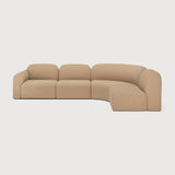 Bulky Round Corner Sectional White Cliff Studio Modular Sofas