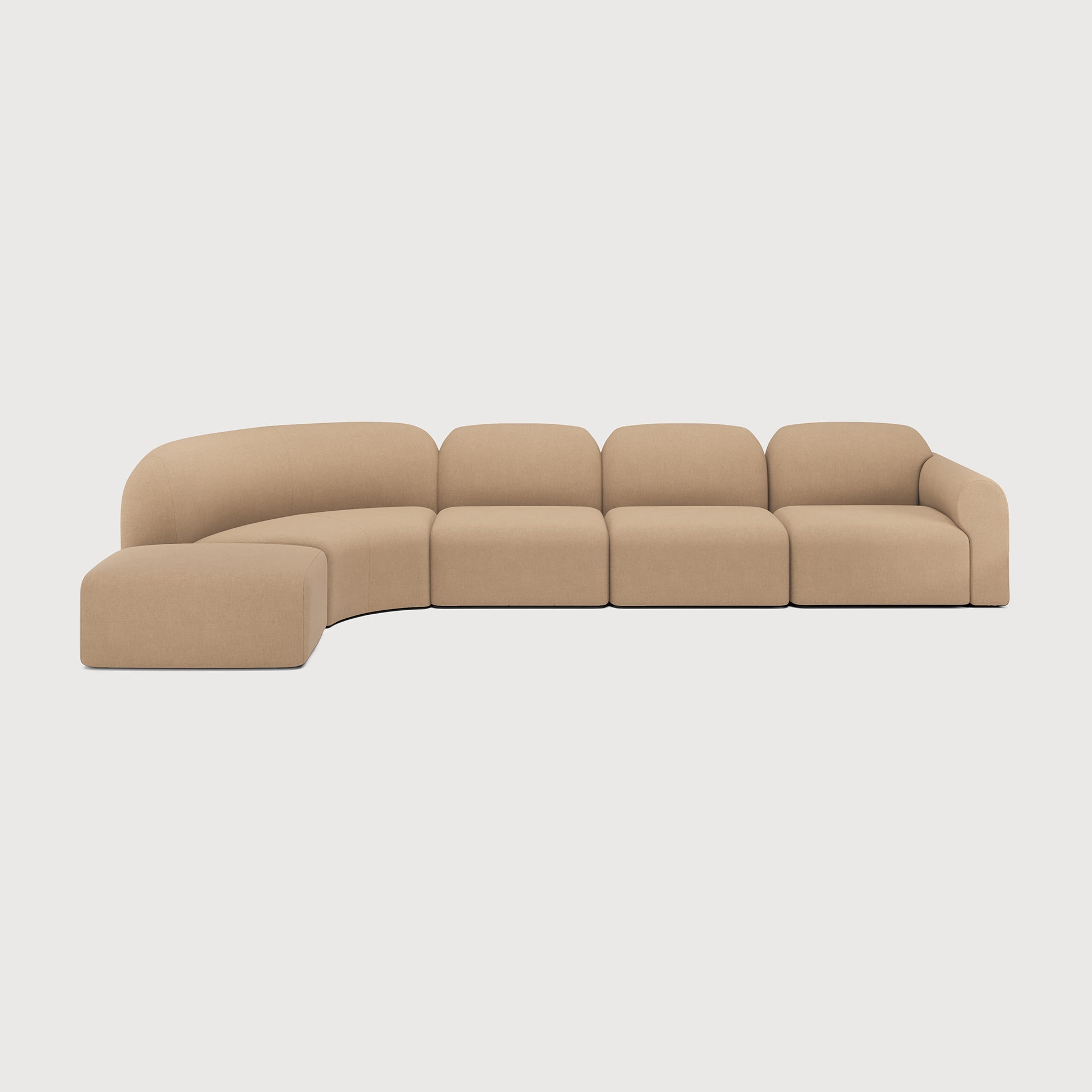 Bulky Sectional with Chaise White Cliff Studio Modular Sofas