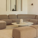 Bulky Sectional with Semi - Circle Chaise White Cliff Studio Modular Sofas