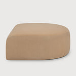 Bulky semi - circle footstool - Light Sepia fabric White Cliff Studio Ottoman