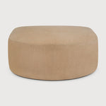 Bulky semi - circle footstool - Light Sepia fabric White Cliff Studio Ottoman