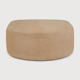 Bulky semi - circle footstool - Light Sepia fabric White Cliff Studio Ottoman