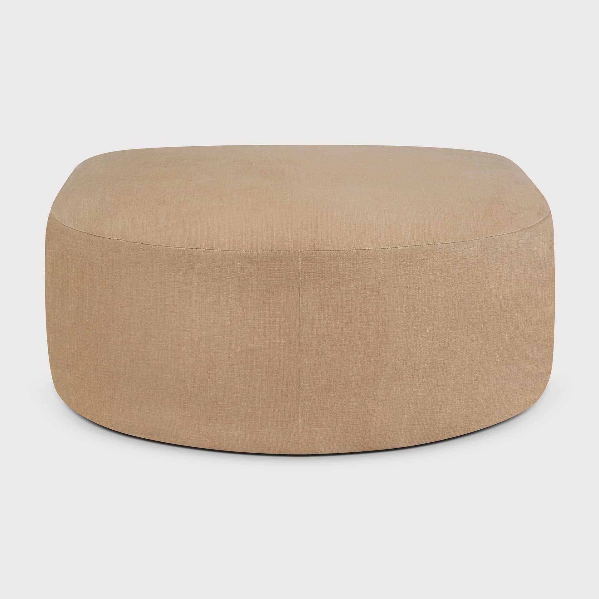 Bulky semi - circle footstool - Light Sepia fabric White Cliff Studio Ottoman