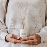 Calm and Comfort Clear Reed Diffuser (Self Care Lavender and Eucalyptus) White Cliff Studio Reed Diffusers