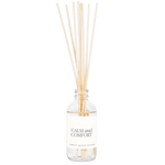 Calm and Comfort Clear Reed Diffuser (Self Care Lavender and Eucalyptus) White Cliff Studio Reed Diffusers