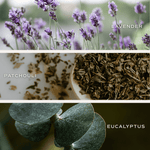 Calm and Comfort Clear Reed Diffuser (Self Care Lavender and Eucalyptus) White Cliff Studio Reed Diffusers