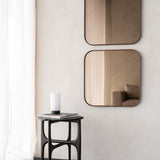 Camber wall mirror - Bronze - wooden frame - square White Cliff Studio Wall Mirror