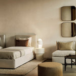 Camber wall mirror - Bronze - wooden frame - square White Cliff Studio Wall Mirror