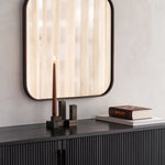 Camber wall mirror - Bronze - wooden frame - square White Cliff Studio Wall Mirror