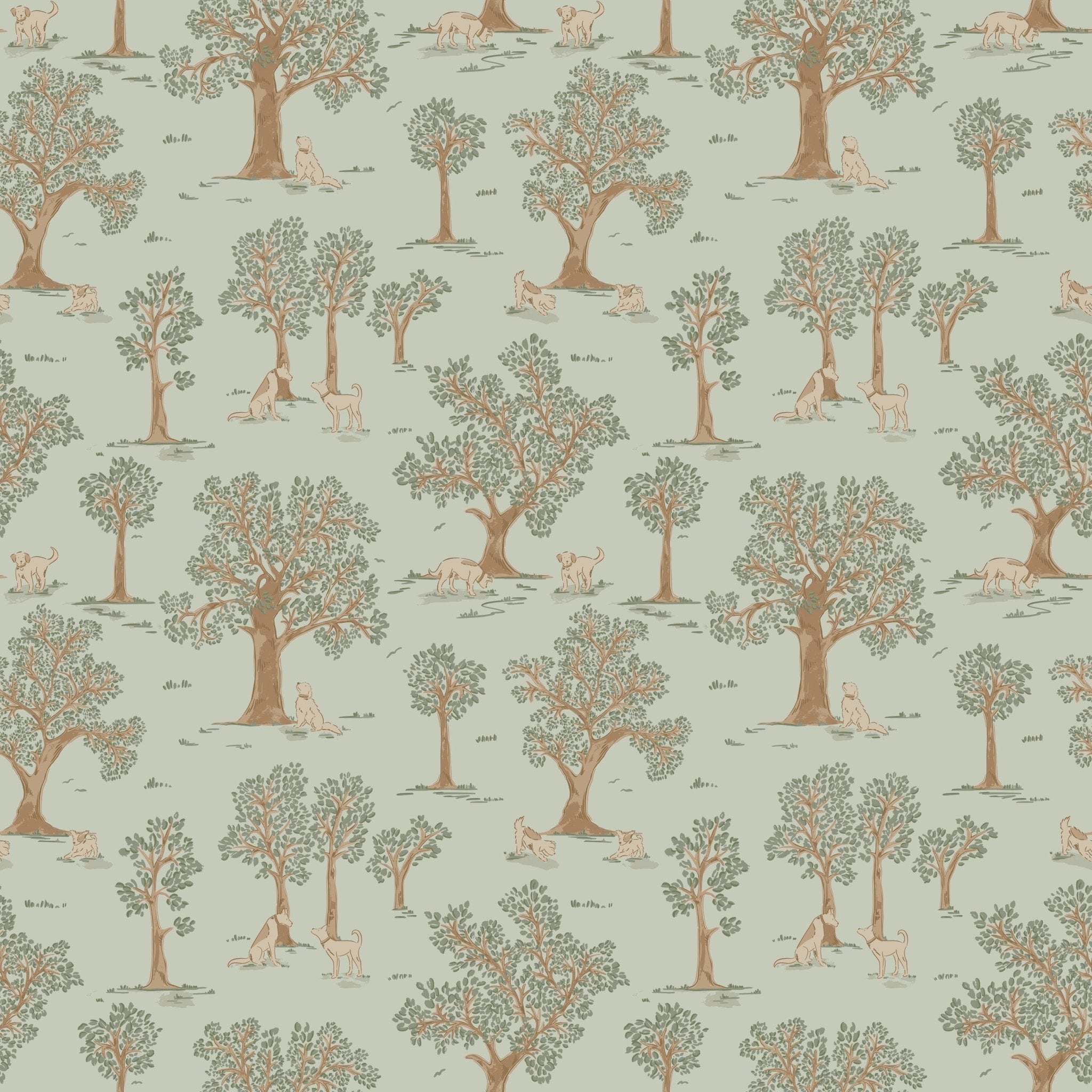 Camden Wallpaper by Beeky Illustration White Cliff Studio Animal Print Wallpaper