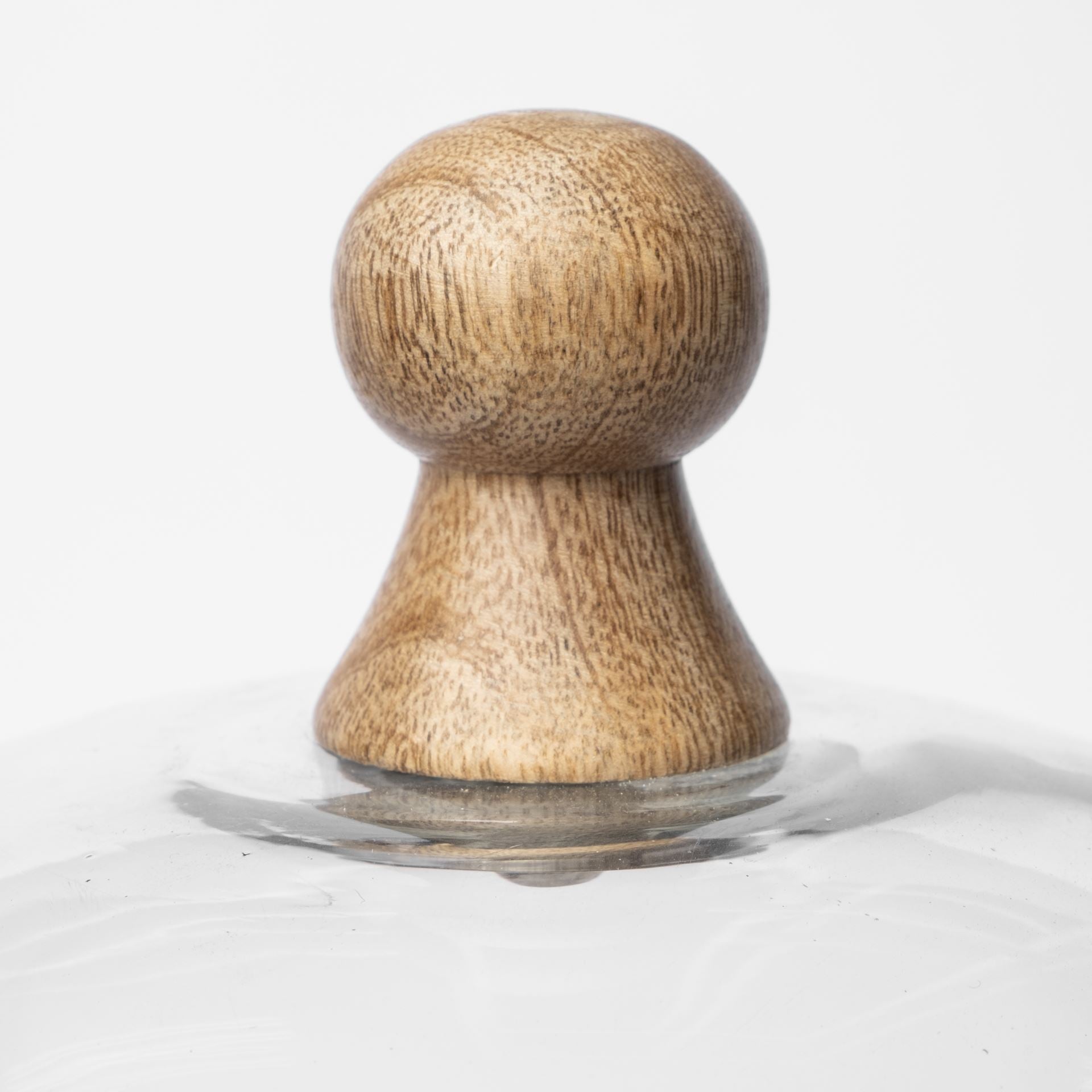 Camilla Glass Cloche with Wood and Marble Base