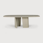 Canyon outdoor dining table - varnished concrete - Dark Grey - oval White Cliff Studio Outdoor Dining Table