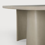 Canyon outdoor dining table - varnished concrete - Light Grey - oval White Cliff Studio Outdoor Dining Table