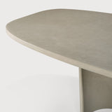 Canyon outdoor dining table - varnished concrete - Light Grey - oval White Cliff Studio Outdoor Dining Table