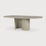Canyon outdoor dining table - varnished concrete - Light Grey - oval White Cliff Studio Outdoor Dining Table
