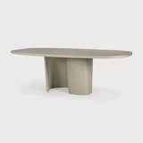 Canyon outdoor dining table - varnished concrete - Light Grey - oval White Cliff Studio Outdoor Dining Table