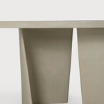 Canyon outdoor dining table - varnished concrete - Light Grey - oval White Cliff Studio Outdoor Dining Table