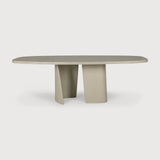Canyon outdoor dining table - varnished concrete - Light Grey - oval White Cliff Studio Outdoor Dining Table