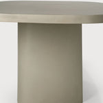 Canyon outdoor dining table - varnished concrete - Light Grey - oval White Cliff Studio Outdoor Dining Table