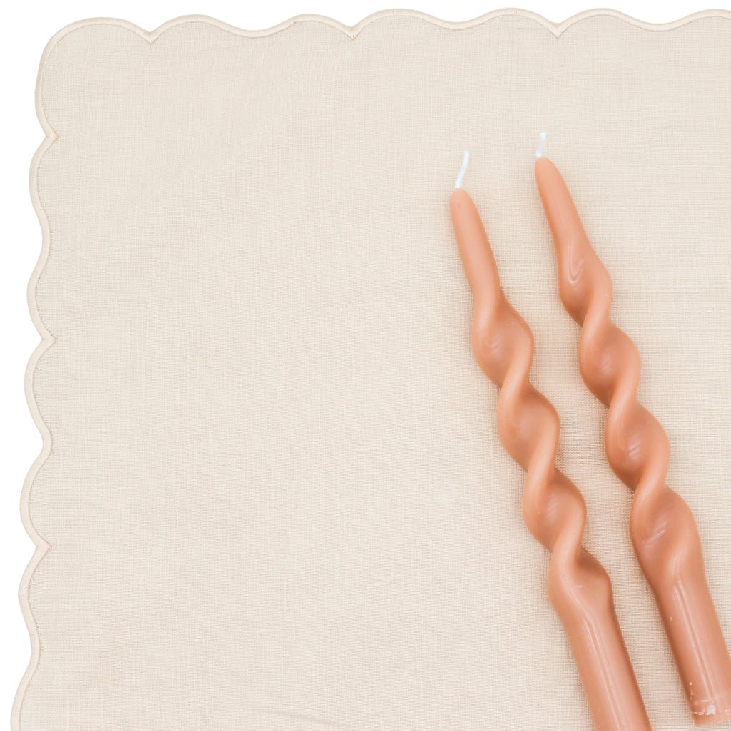 Caramel Swirl Candles – Pack of 2 White Cliff Studio Candles
